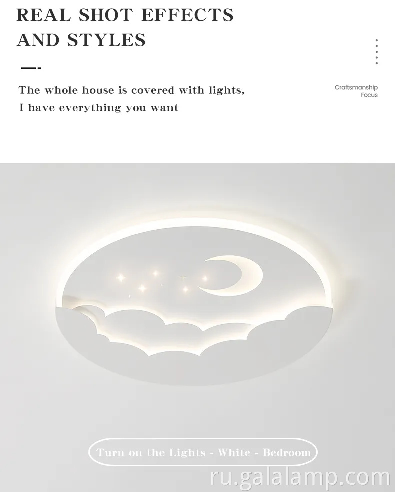 Творческая мультипликационная луна Потолочная лампа для детских комнат